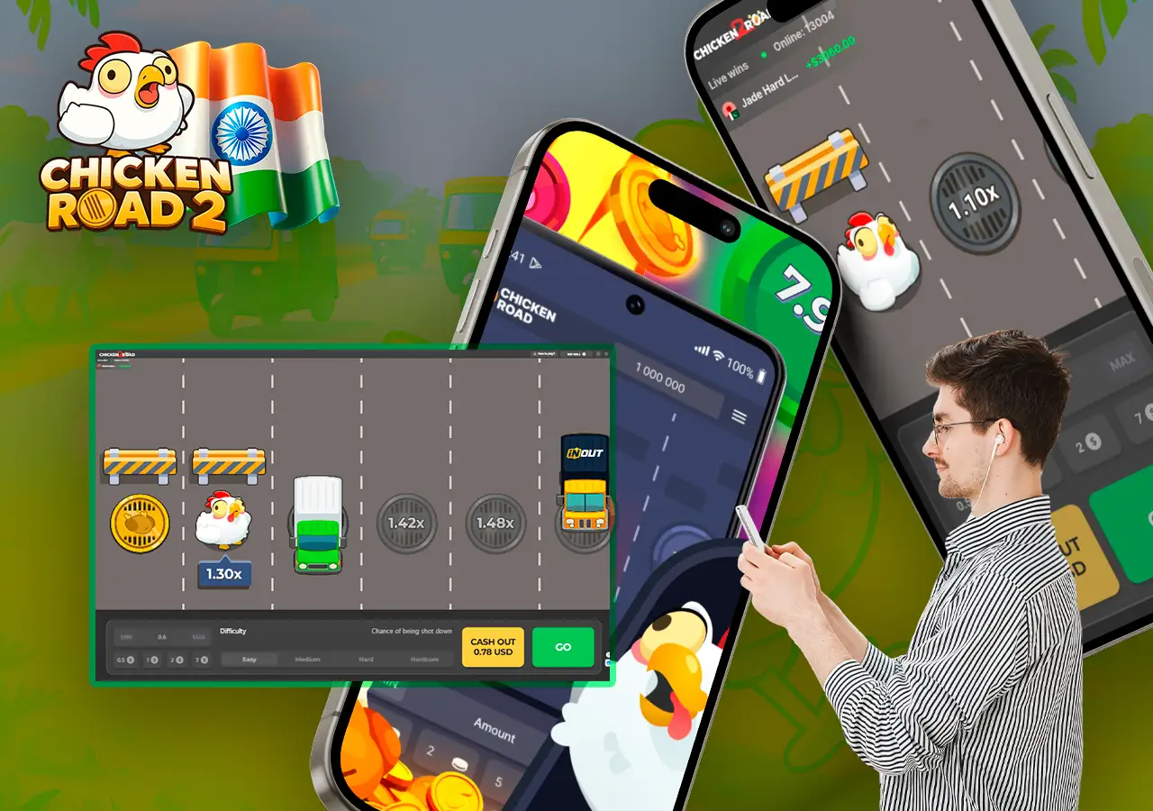 Chicken Road 2 app with gameplay screenshot