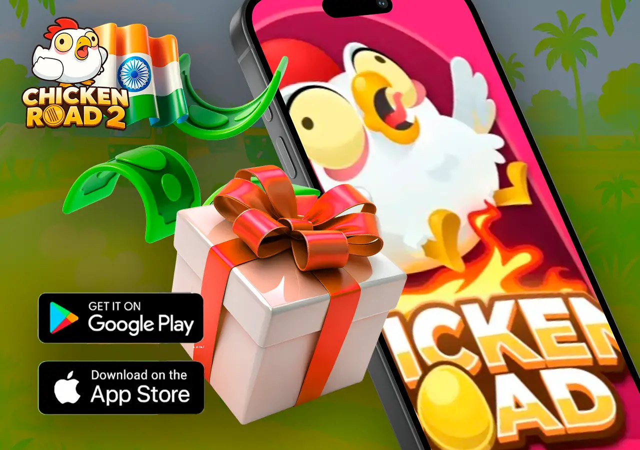 Winning box with Chicken Road mobile game