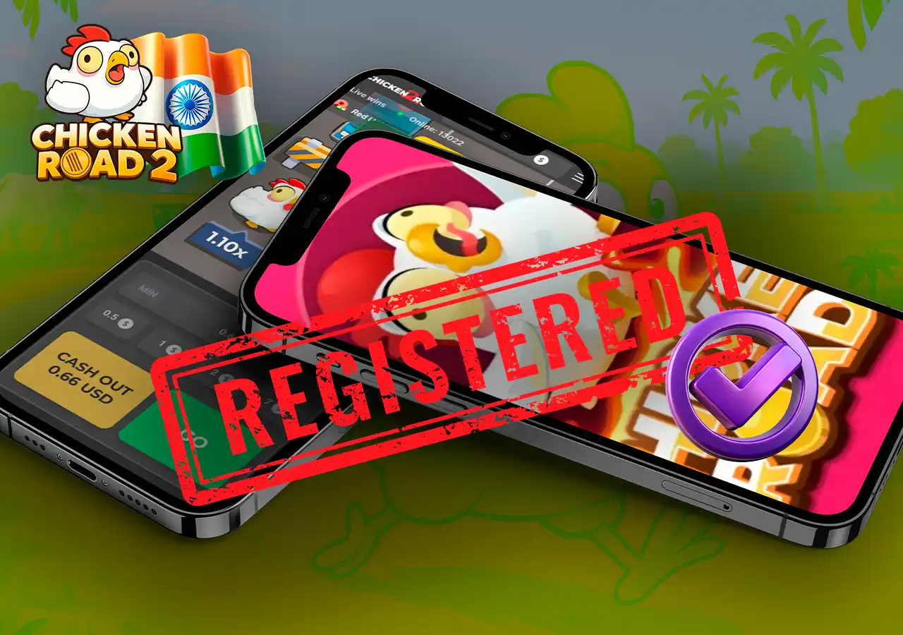 Sign registered and interface of Chicken Road casino